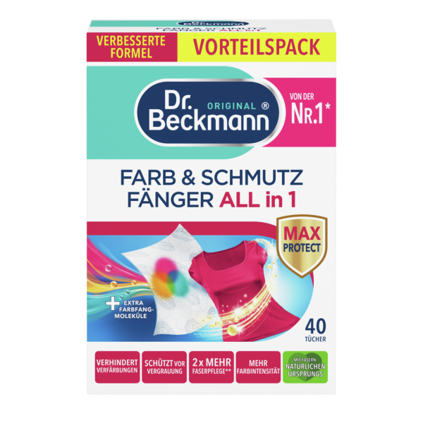 Dr. Beckmann Farb & Schmutz F&auml;nger All in 1 40 T&uuml;cher