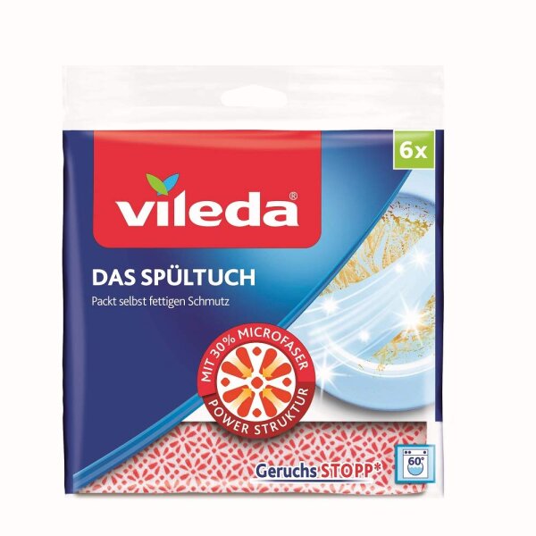 Vileda Sp&uuml;ltuch 34x34 cm, 6er Pack