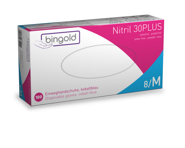 Bingold Nitril 30Plus kobaltblau Gr. M 100 St&uuml;ck