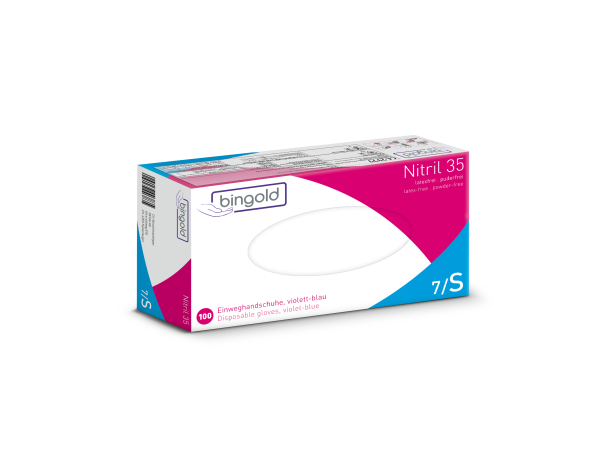 Bingold Nitril 35 violett Gr. S 100 St&uuml;ck