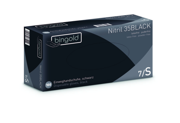 Bingold Nitril 35 schwarz Gr. S 100 St&uuml;ck