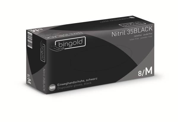 Bingold Nitril 35 schwarz Gr. M 100 St&uuml;ck