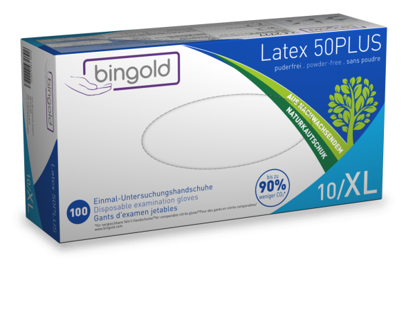 Bingold Latex 50Plus natur Gr. XL 100 St&uuml;ck