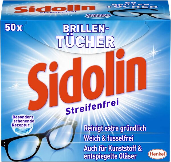 Sidolin Brillenputzt&uuml;cher 50 St&uuml;ck