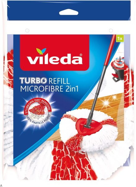 Vileda Turbo 2in1 EasyWring&Clean Wischmopp Ersatzk&ouml;pfe, 1er Pack