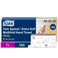 Tork Xpress Multifold-Handt&uuml;cher Wei&szlig; H2,...