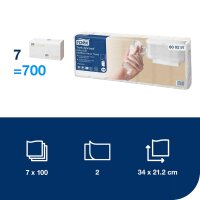 Tork Xpress Multifold-Handt&uuml;cher Wei&szlig; H2, 7&times;100 T&uuml;cher