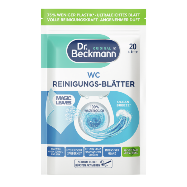 Dr. Beckmann WC Reinigungs-Bl&auml;tter Ocean Breeze 20 Bl&auml;tter