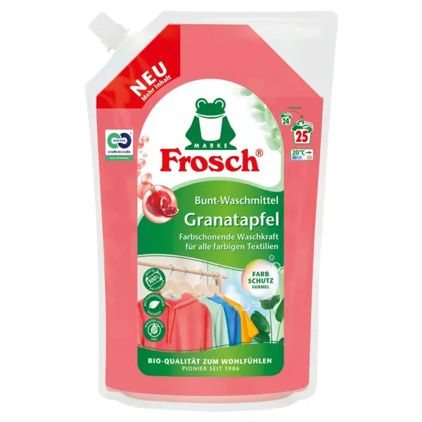 Frosch Buntwaschmittel Granatapfel 25WL 1,5 Liter
