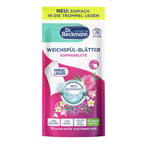 Dr. Beckmann Weichsp&uuml;l-Bl&auml;tter Sommerbl&uuml;te 14 Bl&auml;tter