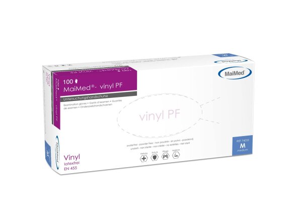 MaiMed Einmalhandschuhe, Vinyl, puderfrei - 100 St&uuml;ck