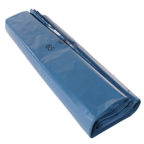 Deiss Premium M&uuml;llsack 240 Liter 65+55 x135cm blau 100my - 100 St&uuml;ck