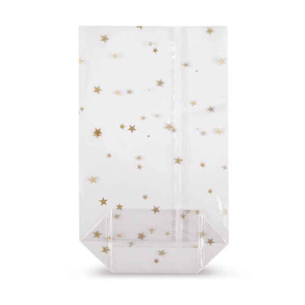 Kreuzbodenbeutel -Sterne- 180x300mm 100 St&uuml;ck