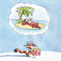 Serviette 33x33 3lg 1/4-Falz 20 St&uuml;ck mit Motiv...