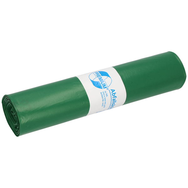 Deiss PREMIUM M&uuml;lls&auml;cke gr&uuml;n, Typ 60, 120 Liter, 700 x 1100 mm, 25 S&auml;cke