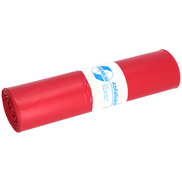 Deiss PREMIUM M&uuml;lls&auml;cke rot, 60 my, 120 Liter, 700 x 1100 mm, 25 S&auml;cke