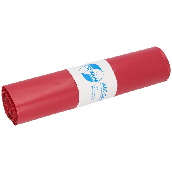 Deiss PREMIUM M&uuml;lls&auml;cke rot, Typ 60, 70 Liter, 575 x 1000 mm, 25 S&auml;cke