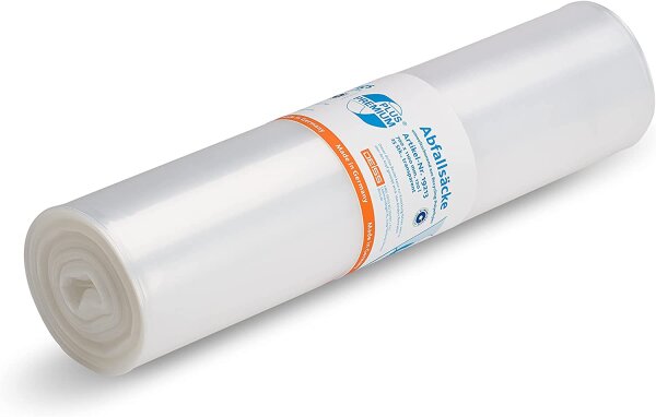 Deiss PREMIUM PLUS M&uuml;lls&auml;cke transparent 120 Liter 700 x 1100 mm 25 St&auml;cke