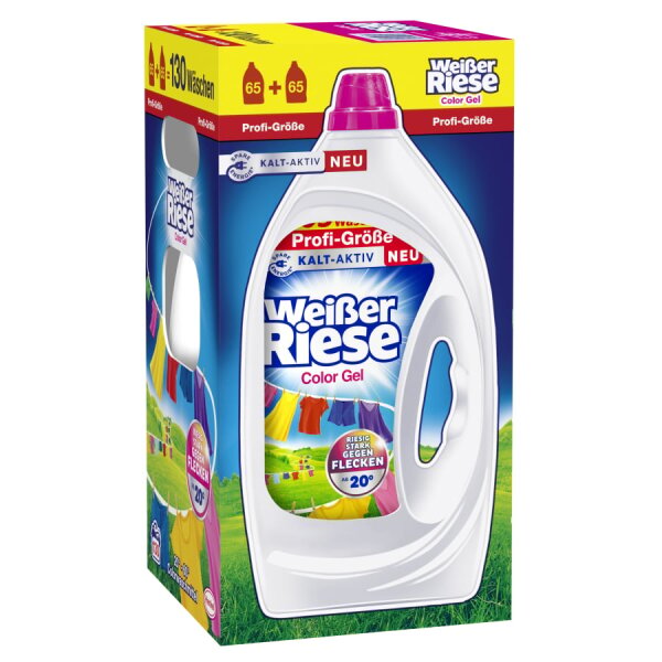Wei&szlig;er Riese Color Gel Colorwaschmittel, 2x 65 WL