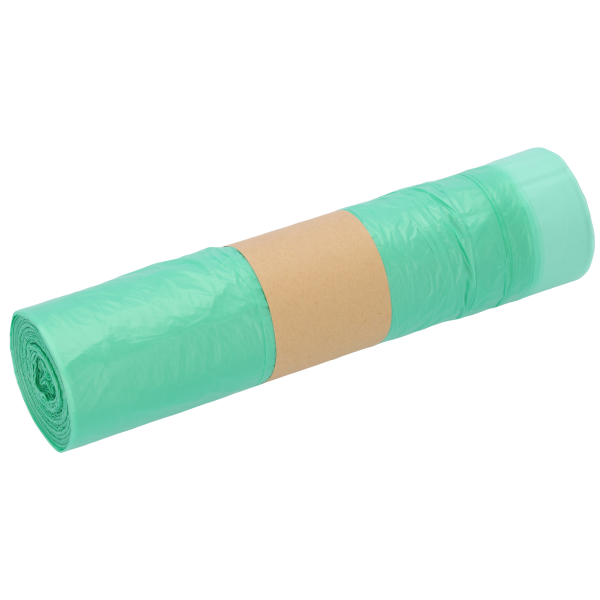 Deiss Abfalls&auml;cke mit Zugaband gr&uuml;n 60 Liter 630x740+50 mm 20 St&uuml;ck