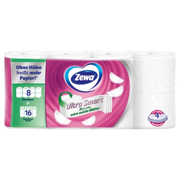 Zewa Toilettenpapier Ultra Smart 4-lagig 8x280 Blatt
