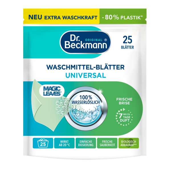 Dr. Beckmann Waschmittel-Bl&auml;tter Universal Frische Brise